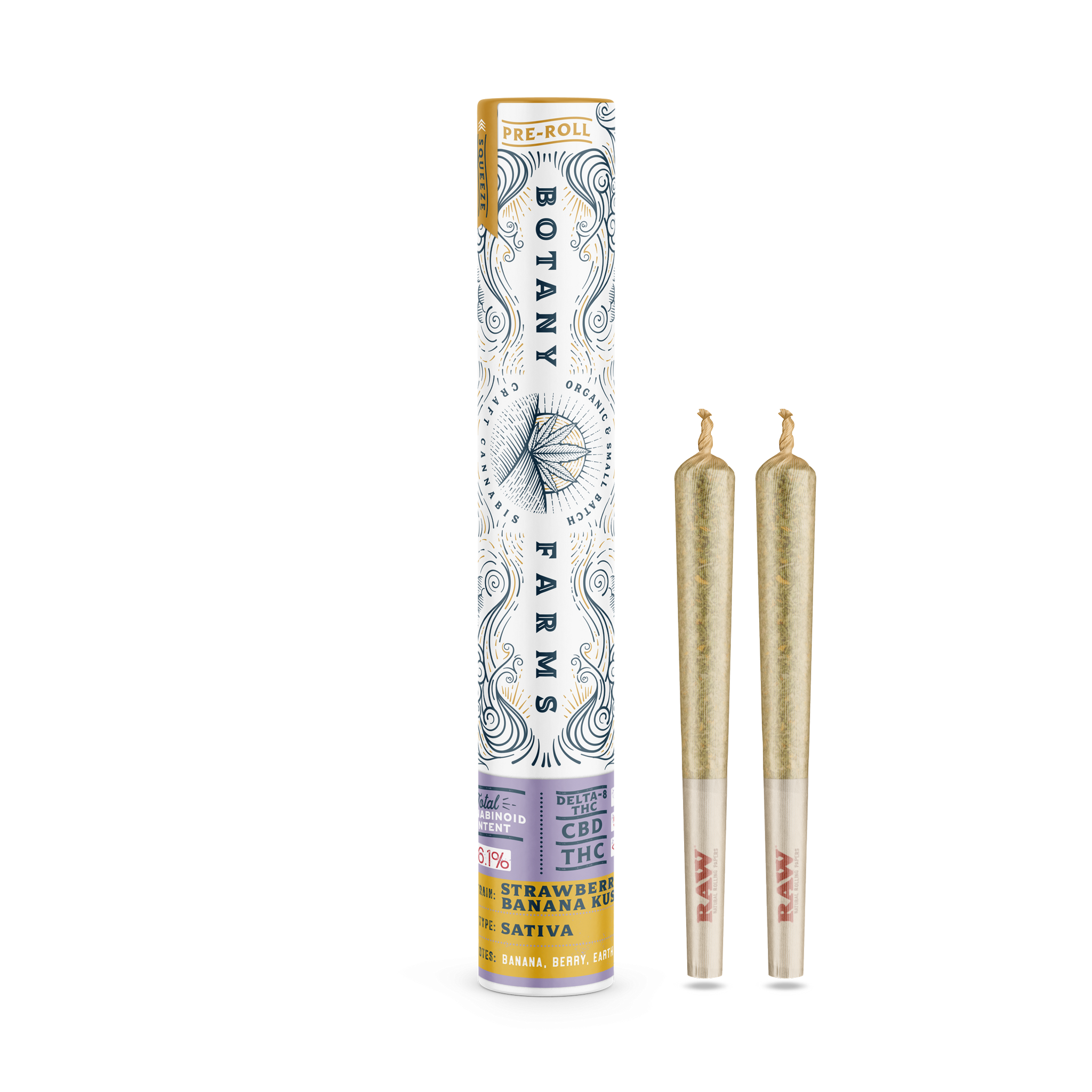 Delta-8 Strawberry Banana Kush Pre-Roll (2 Half Grams)