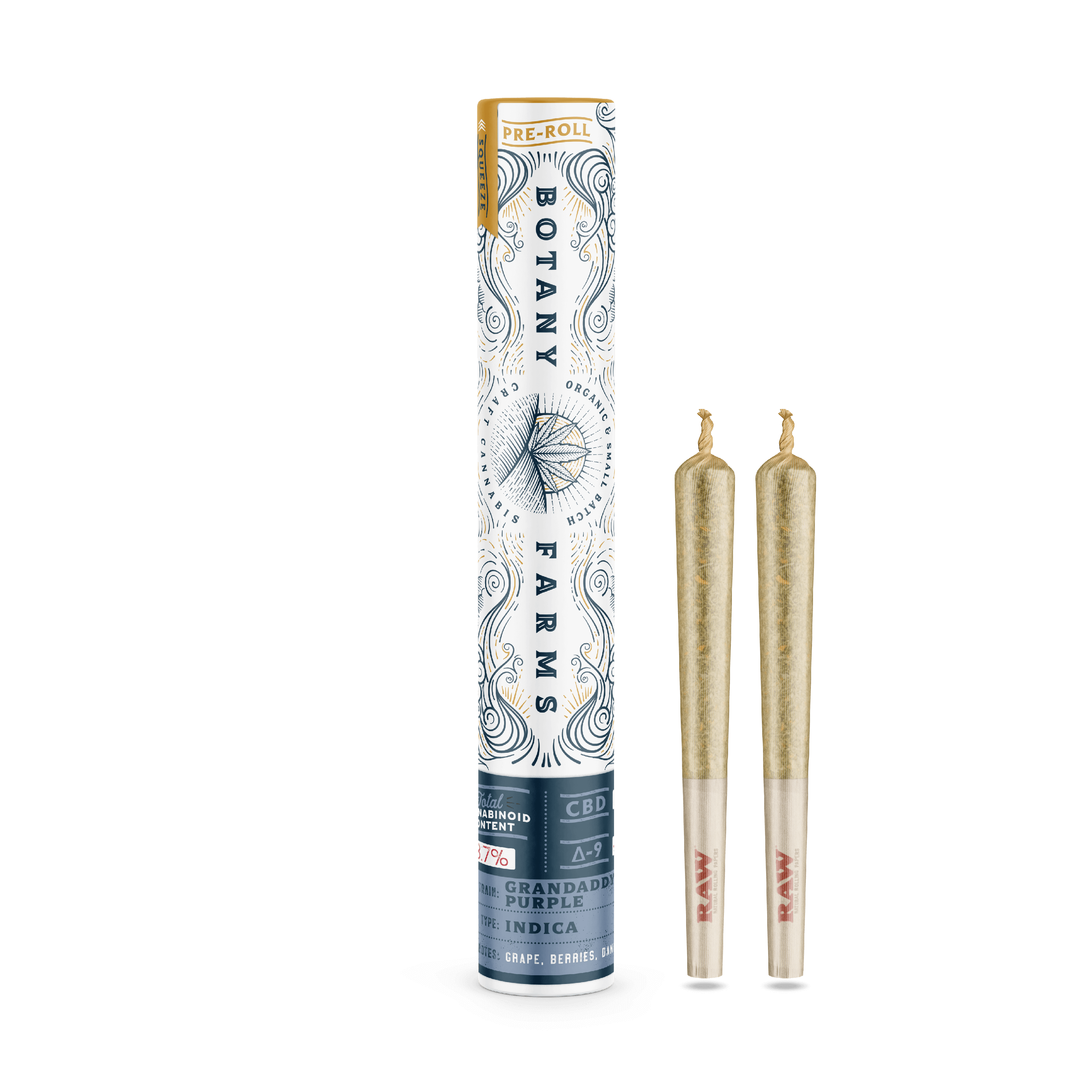 CBD Grandaddy Purple Pre-Roll (2 Half Grams)